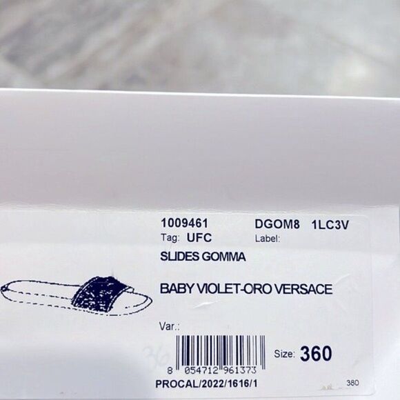 VERSACE Medusa Slide Sandals in Purple, Size EU36 New in Box - Picture 9 of 12